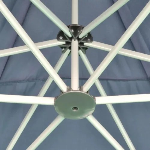 vidaXL Šesťhranný rozkladací záhradný stan, tmavomodrý, 3.6x3.1 m-