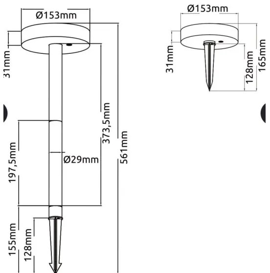 Immax NEO 07910L-LED RGB stmievateľné solárne LED svietidlo 1W/5V IP54 Tuya