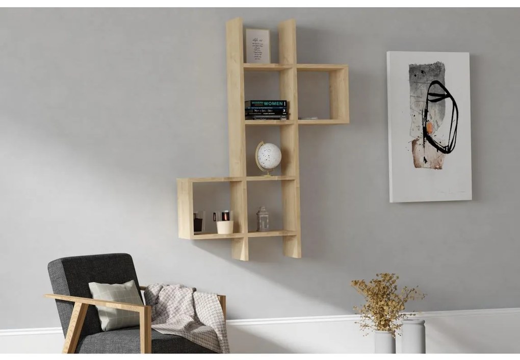 Nástenná polica KENO 125x79 cm hnedá