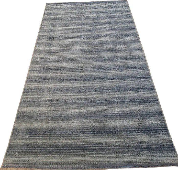 Pruhovaný koberec Saloon BLUE – modrý obdĺžnikový koberec Rozmer: 50x80 cm