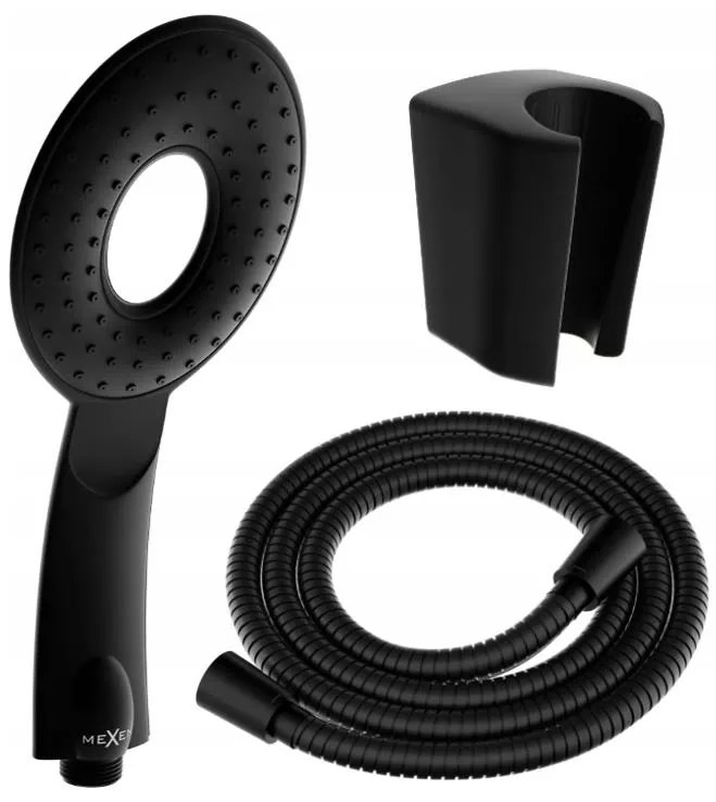 Mexen príslušenstvo - 1-bodový ručný sprchový set R-73, čierny, 785736052-70