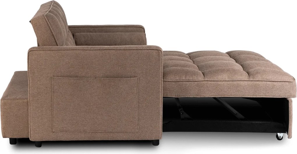 Vintino Rozkladacie kreslo na spanie MUSSO – americký typ, hnedé