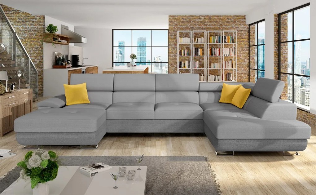 Rohová sedacia súprava Alvin Bis Premium, Dostupné poťahy: Terra 05 + Terra 05 + Terra 15 ECO, Strana: Ľavá