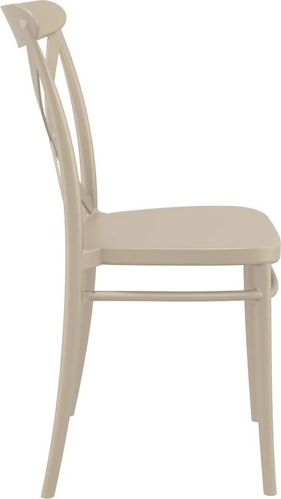 CROSS záhradná stolička bez podrúčok taupe