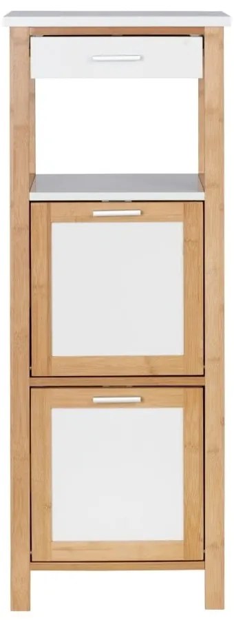 Bambusová kúpeľňová skrinka s 2 policami a úložným priestorom Wenko Finja