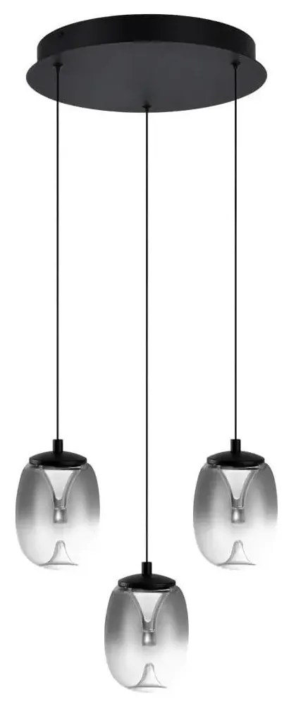 Dizajnový luster Pamela 3 chrome
