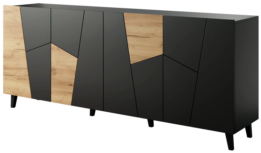 Cama Komoda Etna - čierna/dub