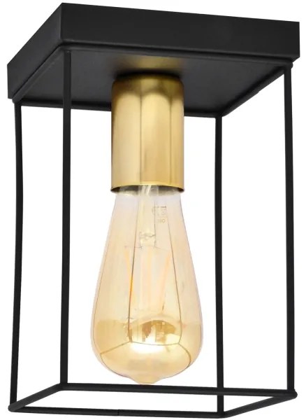 Stropné svietidlo FINN 1xE27/15W/230V čierna/zlatá