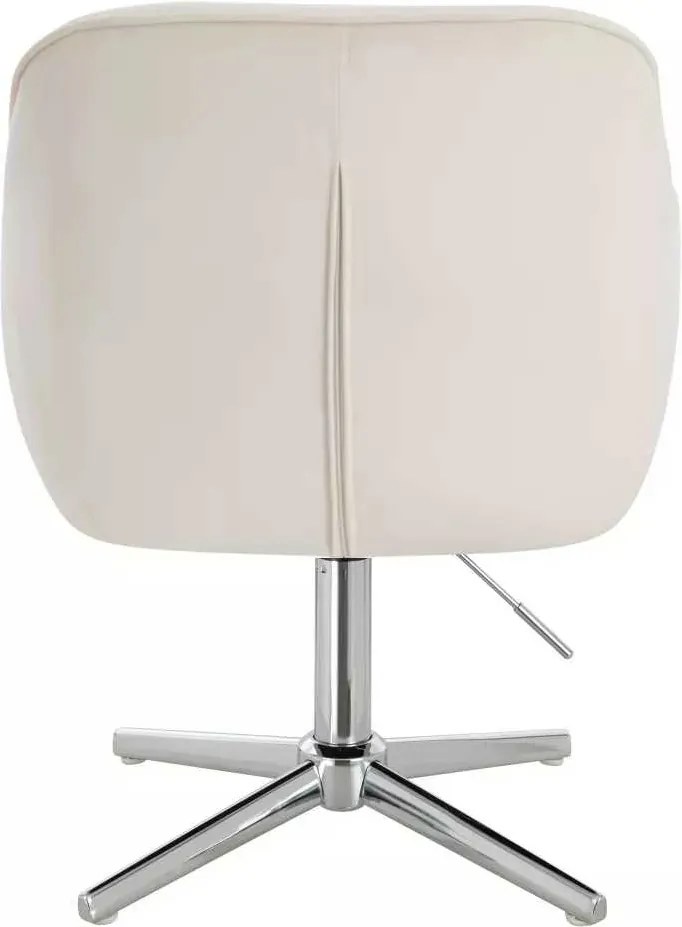 LuxuryForm DESIGN Stolička AVOLA VELUR na striebornom kríži - biela