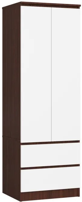 Skriňa STAR S 60 cm 2D 2SZ wenge / biela
