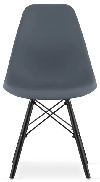 Set jedálenských stoličiek OSAKA tmavo sivé (čierne nohy) 4ks