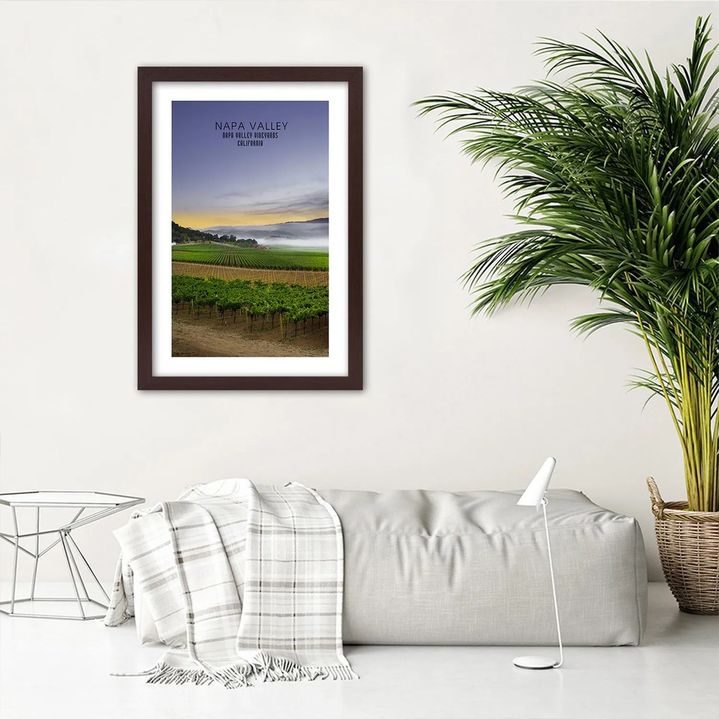 Gario Plagát Večer nad údolím Napa Farba rámu: Bez rámu, Rozmery: 20 x 30 cm