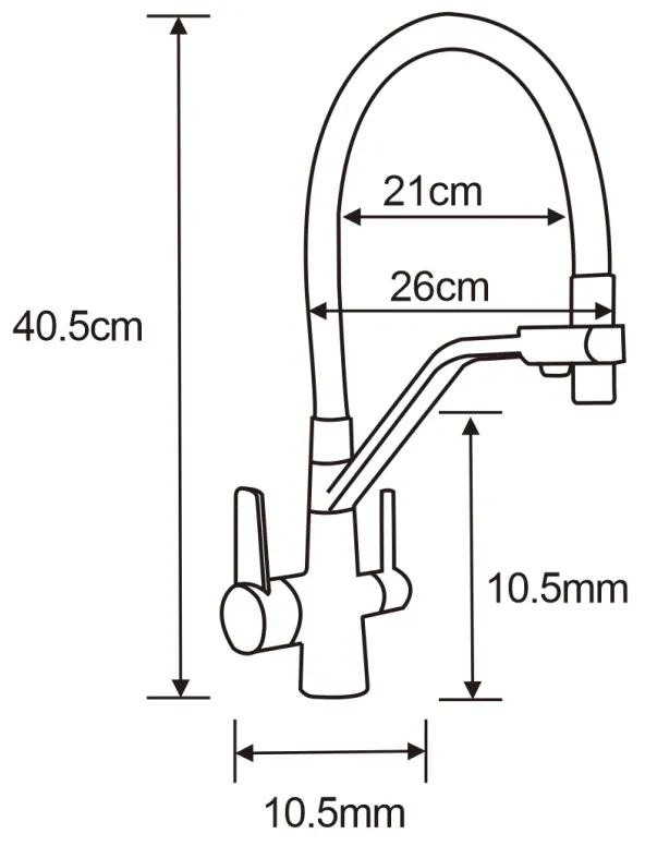 Mexen Tomas, 2-komorový granitový drez 800x500x190 mm a kuchynská batéria Duo, čierna škvrnitá, 6516-76-671701-57-B