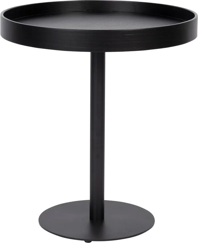 Okrúhly odkladací stolík s doskou v dubovom dekore ø 40 cm Yuri S – White Label