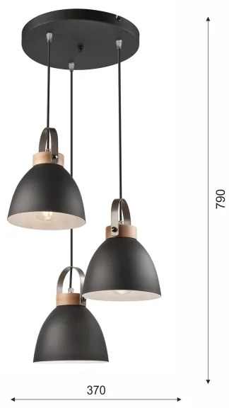 Luster na lane DANIELLE 3xE27/60W/230V