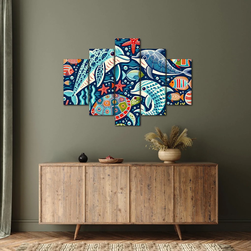 Obraz – Kreslené vodné zvieratká (150x105 cm)