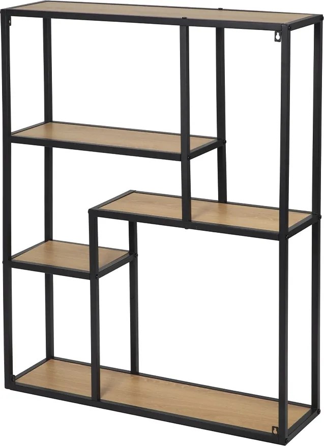 Noela Knižnica regál asymetrická ARCANA 91x75 prírodná