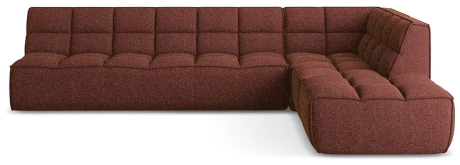 Vínovočervená modulárna rohová pohovka (variabilná) Kalai – Makamii