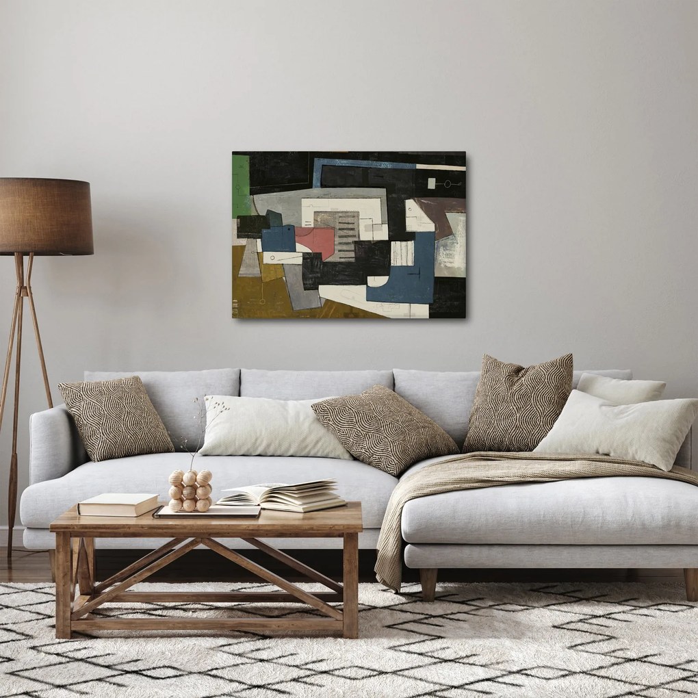 Obraz - Abstrakcia, kubizmus (70x50 cm)