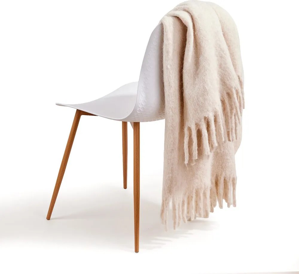 MELANGE Deka so strapcami 130 x 170 cm - béžová