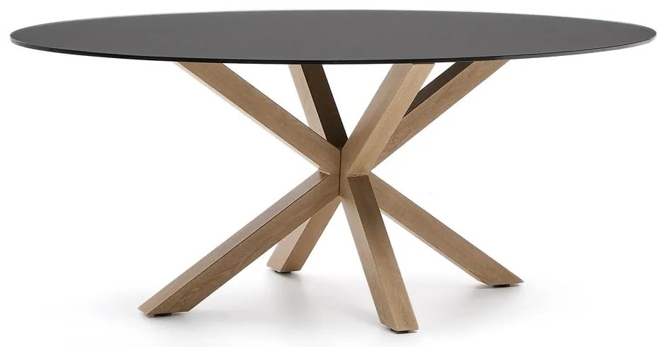 Jedálenský stôl so sklenenou doskou 100x200 cm Argo – Kave Home