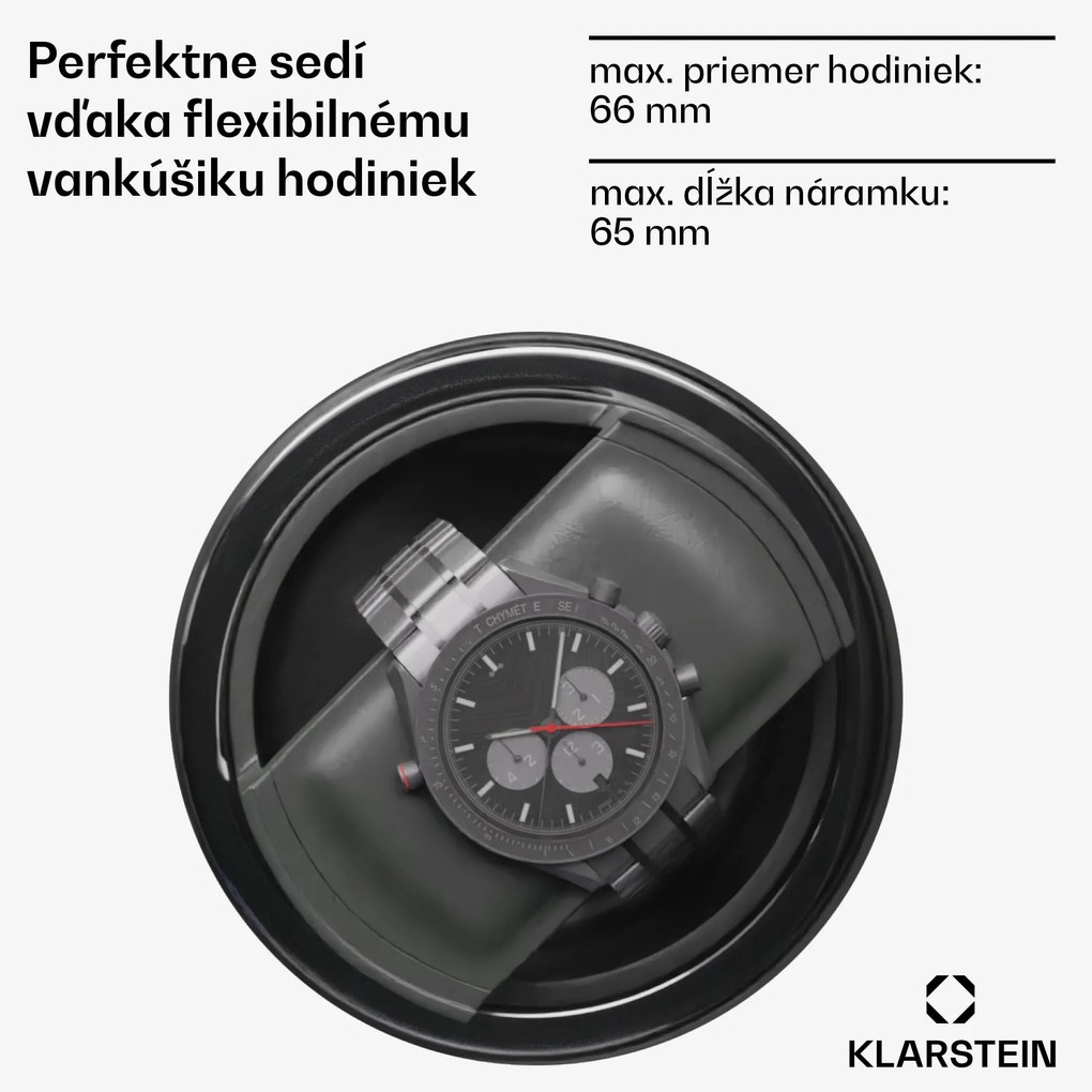 Klarstein Verdon 9, naťahovač hodiniek, na 9 hodiniek, 3 režimy, 5 rýchlostí, LED, diaľkové ovládanie