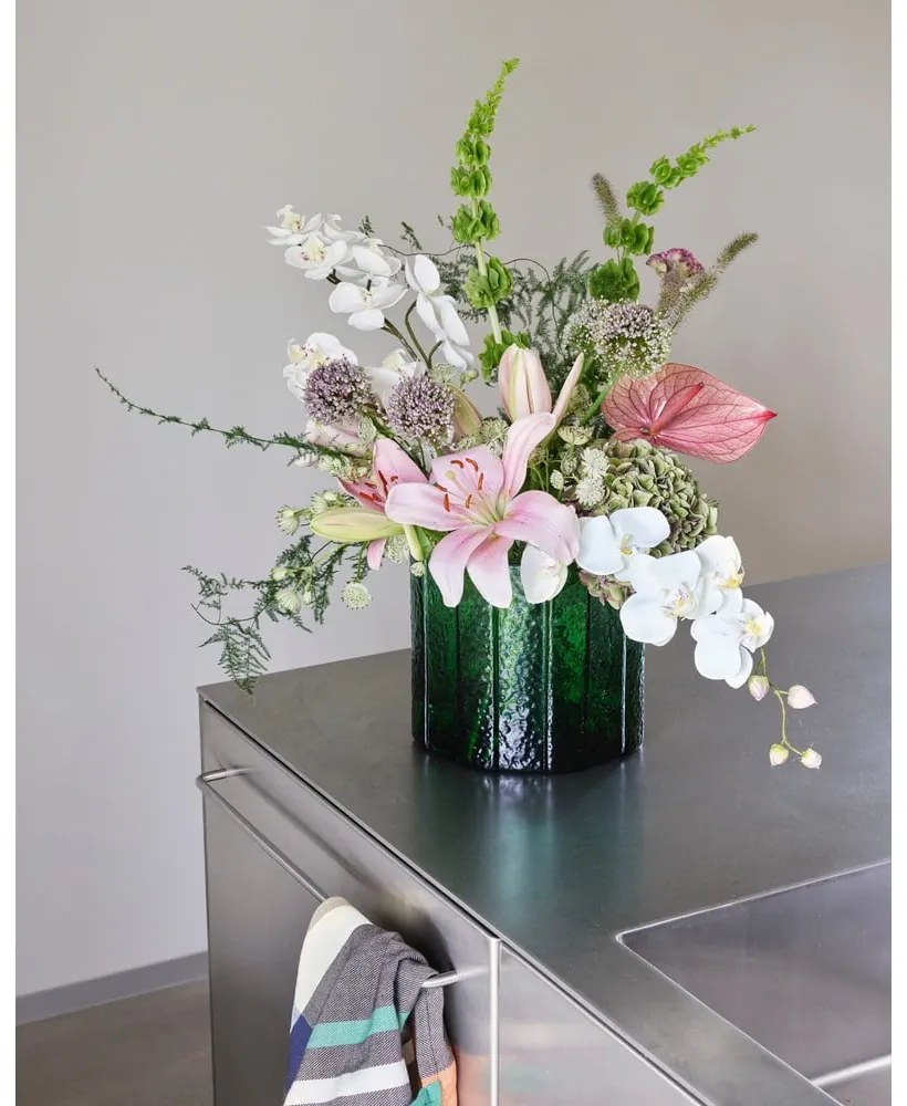 Sklenená ručne vyrobená váza Emerald - Hübsch