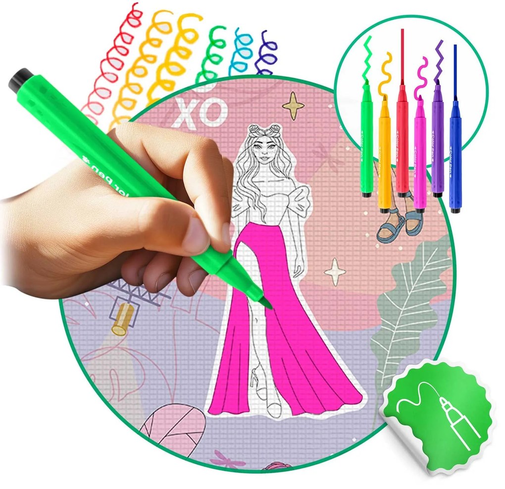 Rolovaná penová podložka na vyfarbovanie 200 x 120 x 0,3 cm Ricokids RK-343