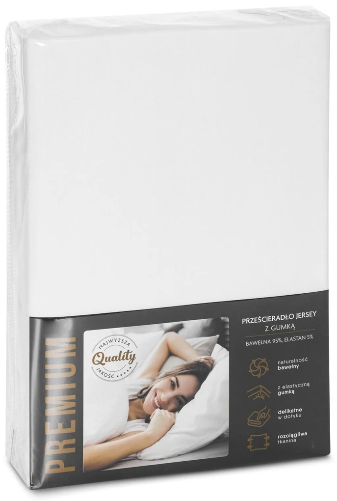 JERSEY PRESTIERADLO JERS4 220X240 CM, VÝŠKA 30 CM KRÉMOVÉ
