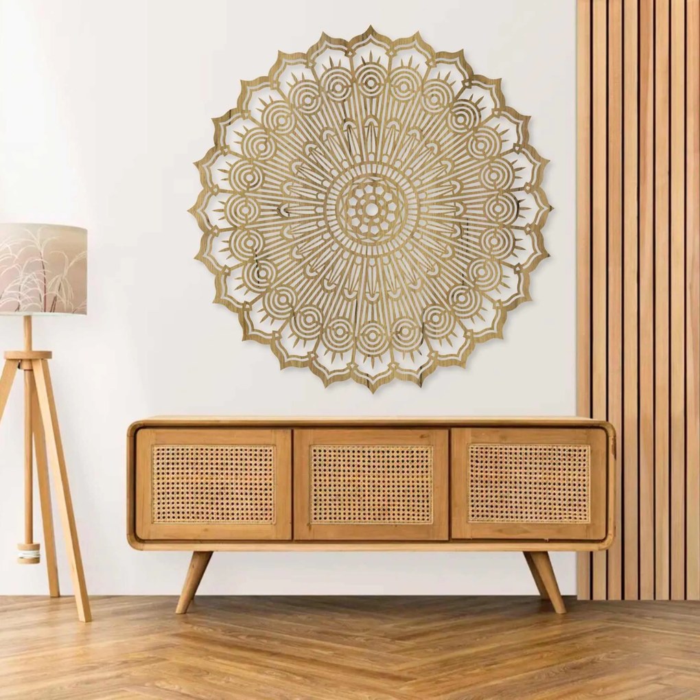 Drevená mandala na stenu | PERKO: HDF - Javor 30 cm 4532-100282 HDF0506