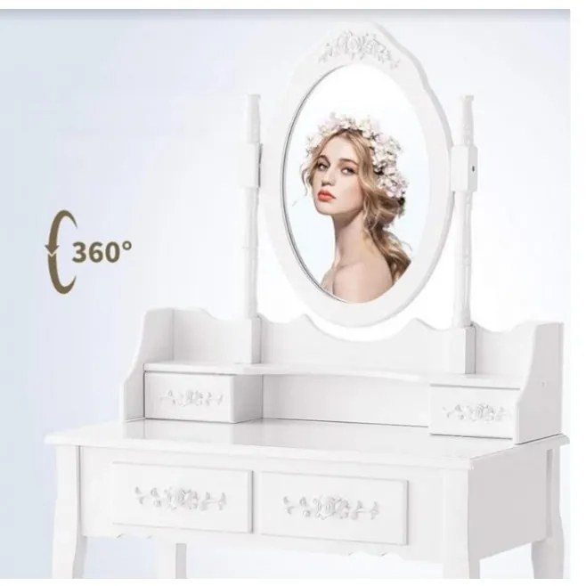 ShopJK TOALETNÝ STOLÍK TL01 ROSE