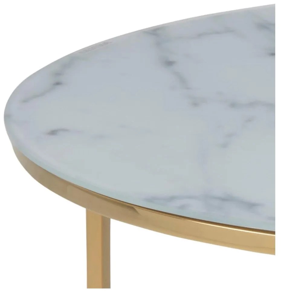 Konferenčný stolík Actona Alisma Golden, ⌀ 80 cm