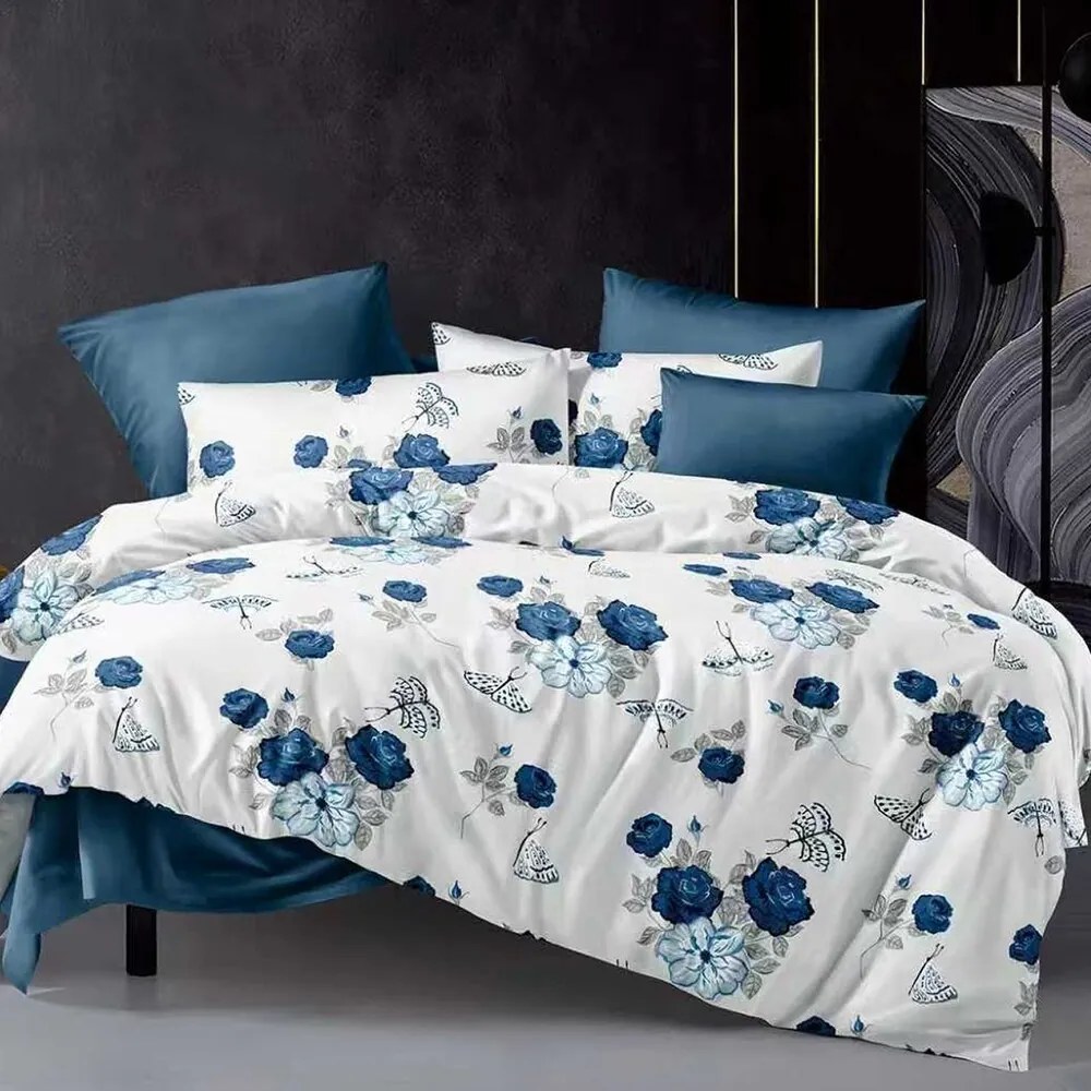 Bavlnené obliečky Homa BODRA BLUE 7-dielna sada 140x200 cm