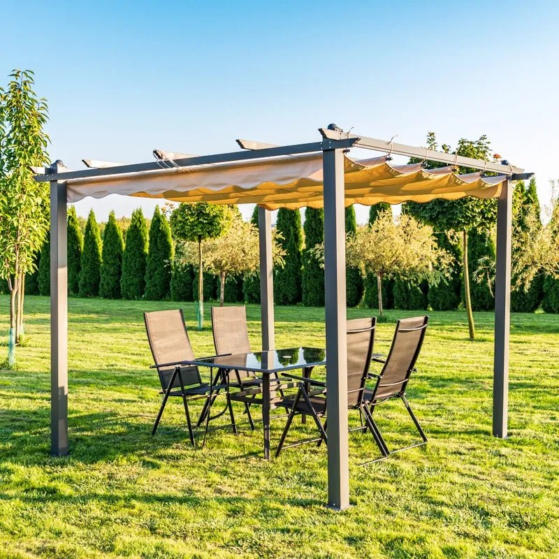 Záhradný jedálenský stôl URAN 150x90 sklenená doska