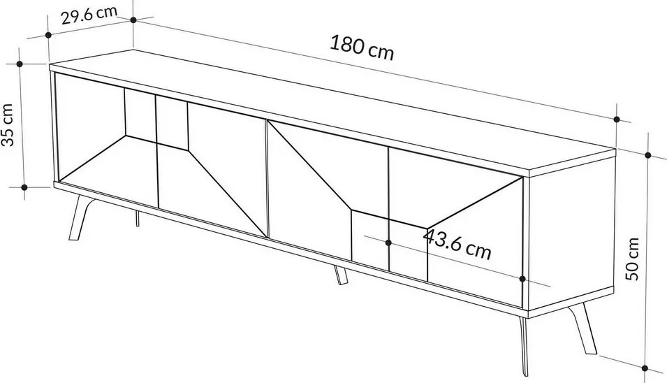Stojan na televízor Dune White