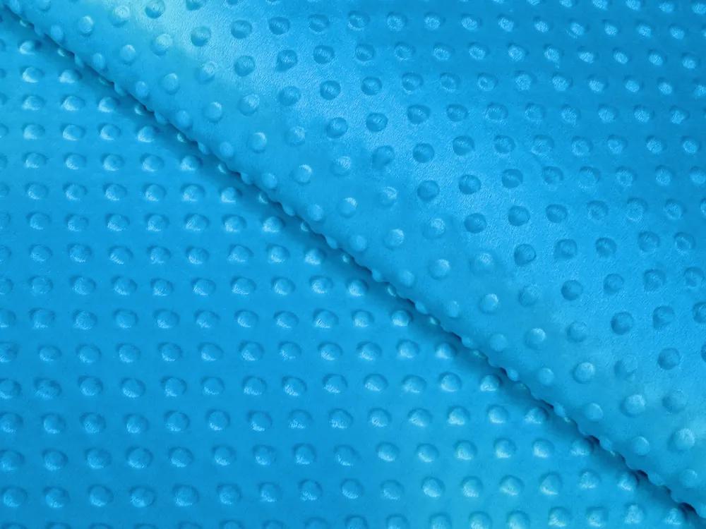 Biante Detská obliečka na vankúš Minky 3D bodky MKP-034 Modrá 40 x 40 cm