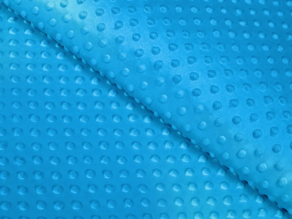 Biante Detské posteľné obliečky do postieľky Minky 3D bodky MKP-034 Modré Do postieľky 90x140 a 40x60 cm
