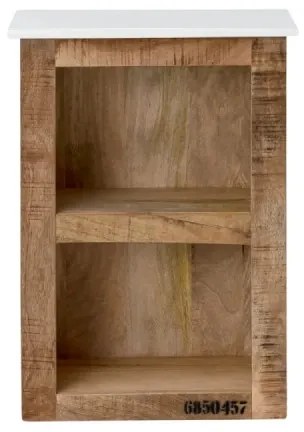 furniture-nabytek.cz - Masívna kúpeľňová nástenná skrinka Pune z mangového dreva, lakovaná, viacfarebná – 42×32×60 cm