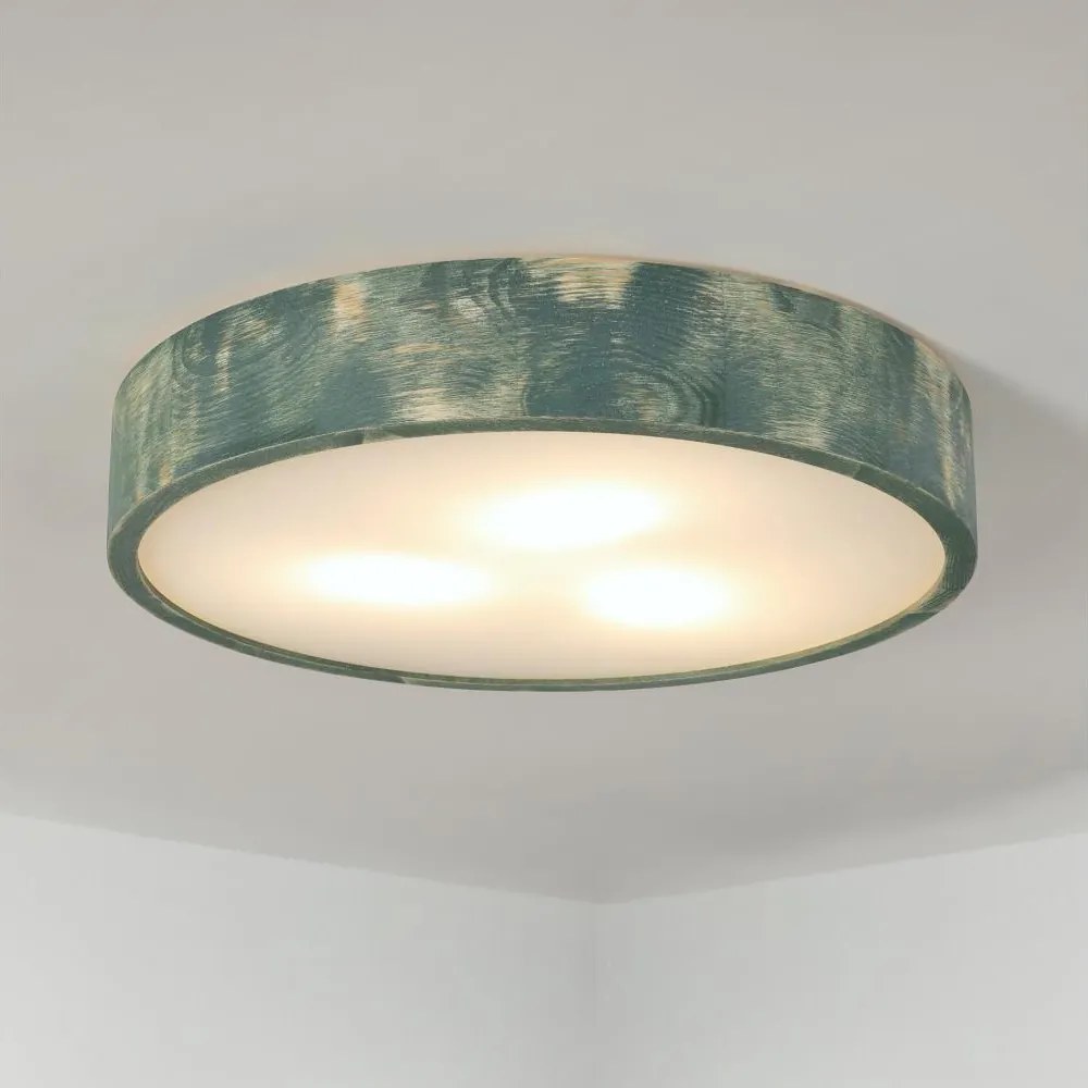 Brilagi - Stropné svietidlo PINO 3xE27/15W/230V borovica/zelená pr. 47,5 cm