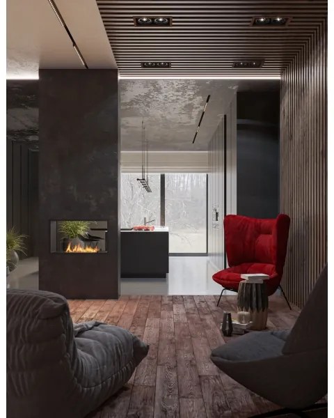 InFire - Vstavaný BIO krb 48,5x83,5 cm 3,5kW čierna