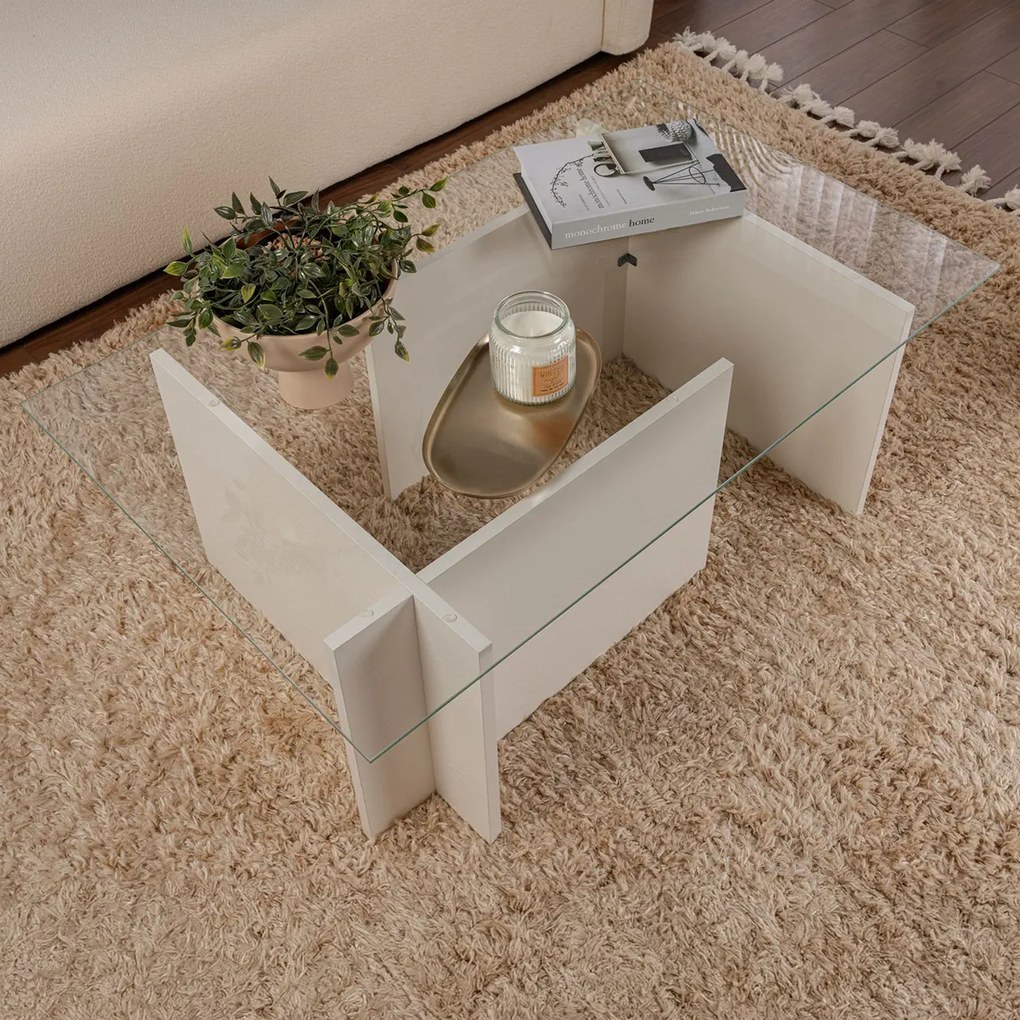 Konferenčný stolík Vetrino Wooden White