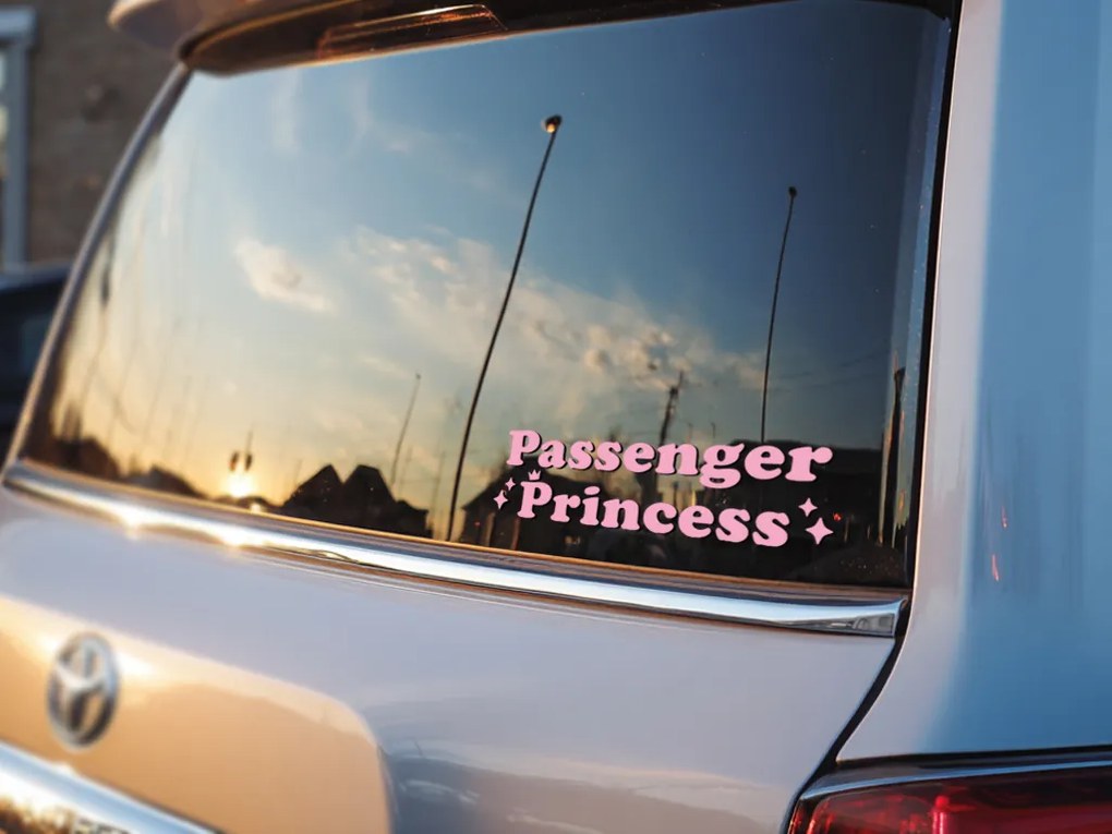 Nálepka na zrkadlo S40 – Passenger princess