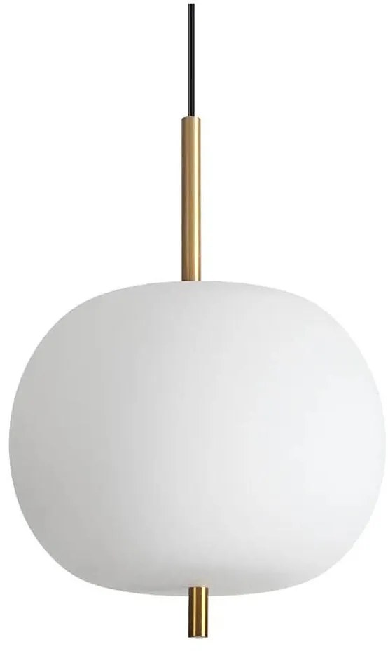 Ideal Lux - LED Luster na lanku UMILE LED/20W/230V pr. 30 cm CRI 90 mosadz/biela