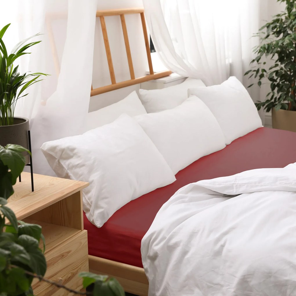 JERSEY PRESTIERADLO 023 90X200 CM BORDOVÉ