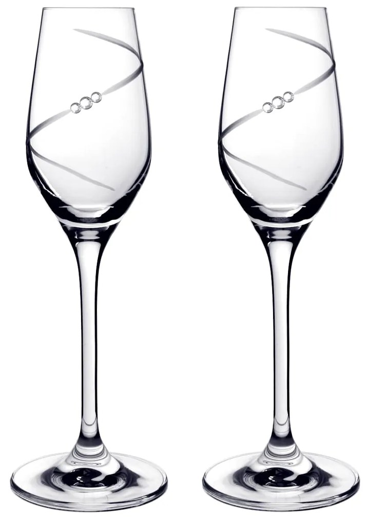 ELITE GLASS Silhouette - poháre na likér so Swarovski® Elements | sada 6 ks