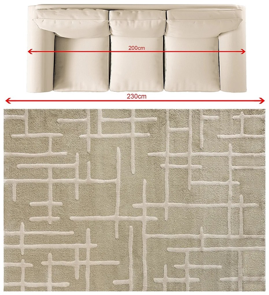 Koberec Novira olive 160x230 cm