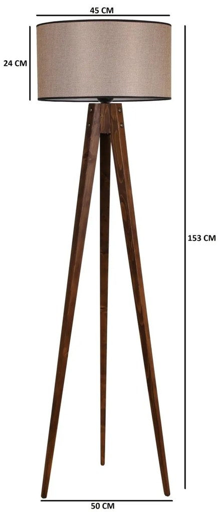 Stojacia lampa Lambader 153 cm hnedá/hnedá