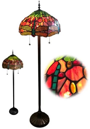 Tiffany stojaca lampa Chain Decagon MULTICOLOUR 42*160