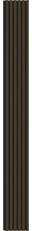 Mexen Lam-F, akustické stenové lamely 275 × 30 cm, plstený podklad 8 mm, technická dyha, orech pálený, S105-275307-3015-024