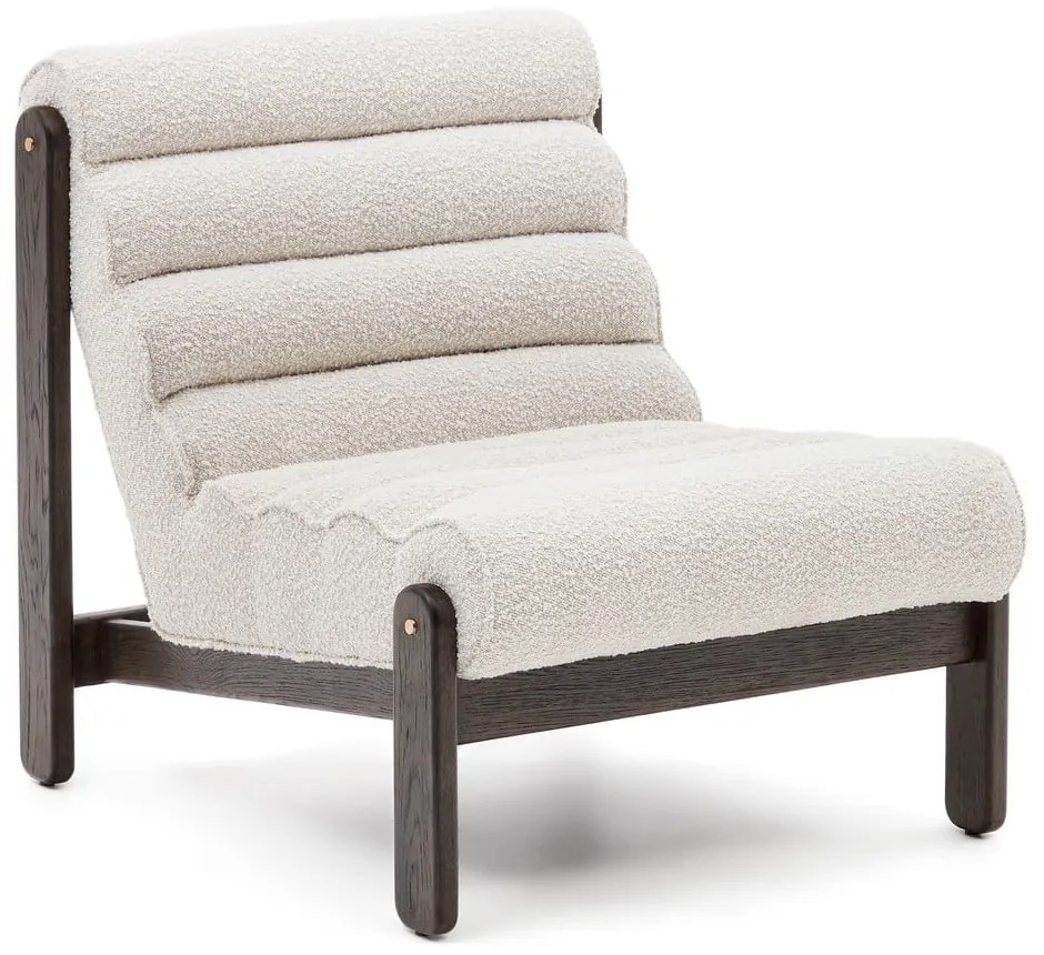 Biele kreslo z textílie buklé Magira – Kave Home